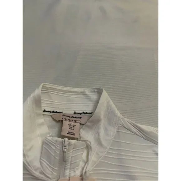 NWT Tommy Bahama Womens Golf Half Zip Performance LS WHITE Jacket UPF50 MEDIUM - Picture 5 of 13